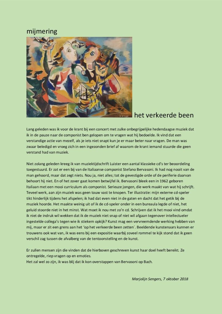 thumbnail of Mijmering 131 Het verkeerde been 07-10-2018