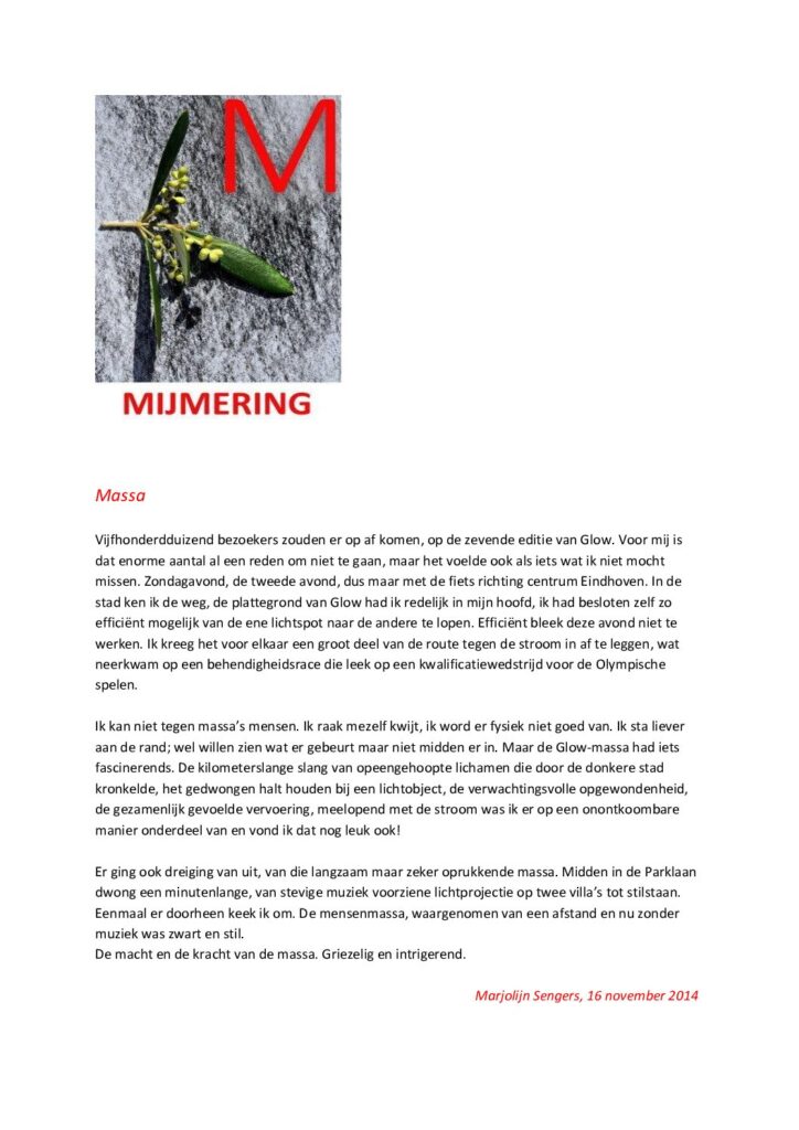 thumbnail of Mijmering 32 Massa 16-11-2014