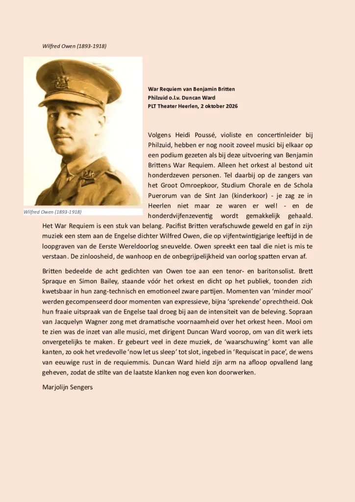 thumbnail of War Requiem Britten 2 oktober 2026